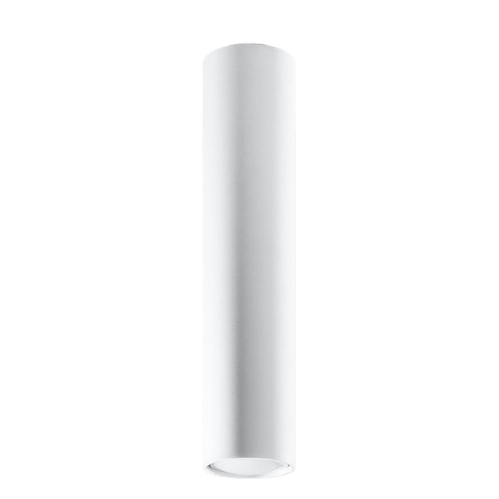 LAGOS 40 Biała Lampa Sufitowa - Nowoczesny Minimalistyczny Design - Trwała Stal - Łatwa Instalacja - Kompatybilna z Żarówkami GU10