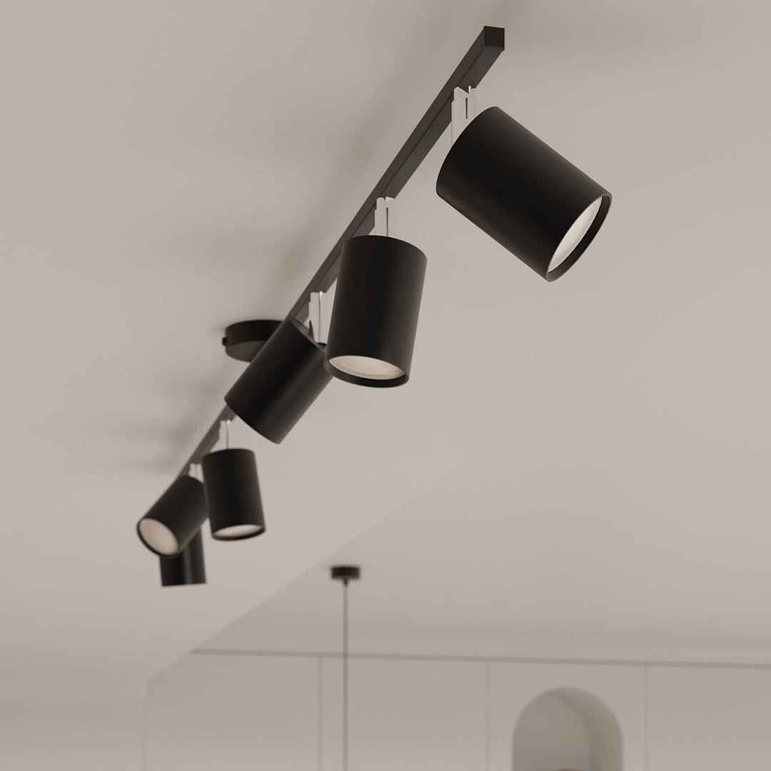 LEMMI Lampa sufitowa 6 L Czarna - Minimalistyczny design - Regulowany kąt światła - Kompatybilna inteligentna żarówka - Łatwa do czyszczenia - Funkcjonalne oświetlenie