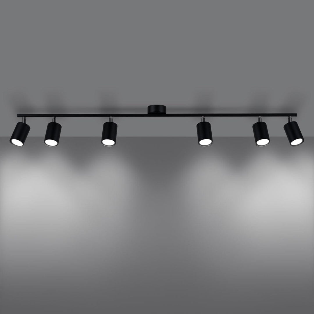 LEMMI Lampa sufitowa 6 L Czarna - Minimalistyczny design - Regulowany kąt światła - Kompatybilna inteligentna żarówka - Łatwa do czyszczenia - Funkcjonalne oświetlenie