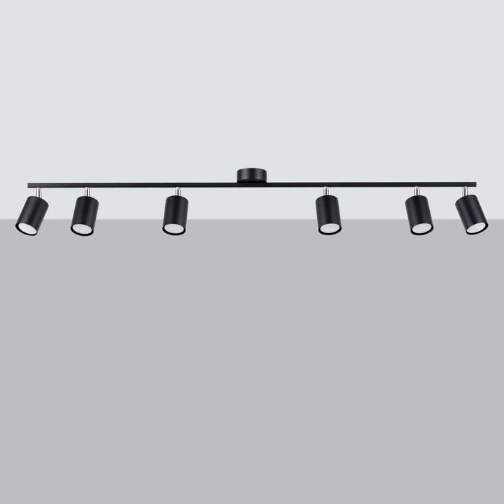 LEMMI Lampa sufitowa 6 L Czarna - Minimalistyczny design - Regulowany kąt światła - Kompatybilna inteligentna żarówka - Łatwa do czyszczenia - Funkcjonalne oświetlenie