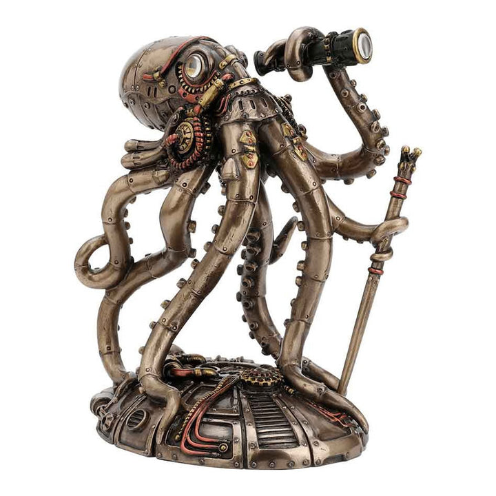 Kraken - Retro-futurystyczny steampunkowy ośmiorniczy eksplorator Statua