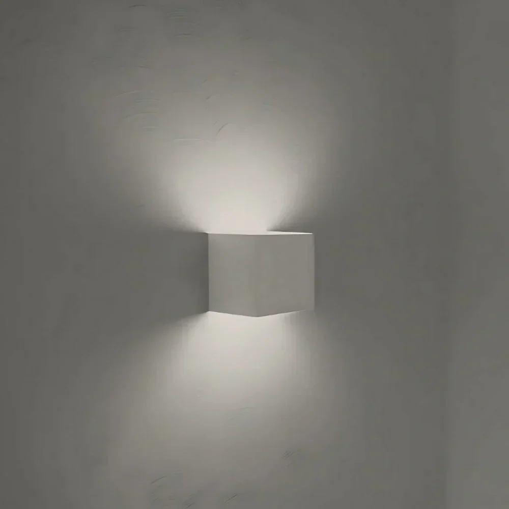 Lampa Ścienna Czarna Aluminium Regulowana Kostka LED