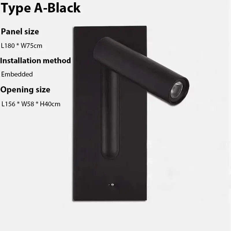 Regulowana lampa ścienna z ładowaniem USB i rotacją 350° – Nowoczesna lampa ścienna do sypialni i zastosowań hotelowych