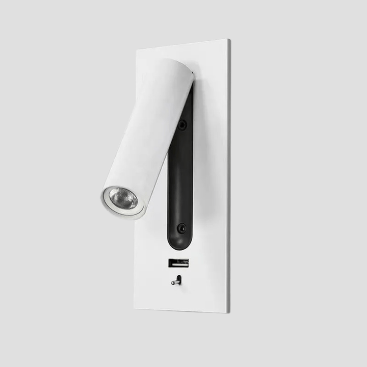 Regulowana lampa ścienna z ładowaniem USB i rotacją 350° – Nowoczesna lampa ścienna do sypialni i zastosowań hotelowych