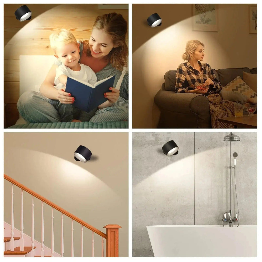 Lampka ścienna zasilana bateriami - Ładowalna lampka ścienna - Ambilume