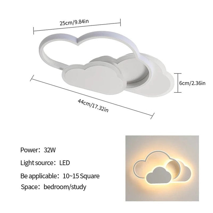 Ściemnialna Lampa Sufitowa LED – Moln Design – Regulowana Temperatura Kolorów - 32W - Pilot Zdalnego Sterowania - Idealna do Pokoju Dziecięcego
