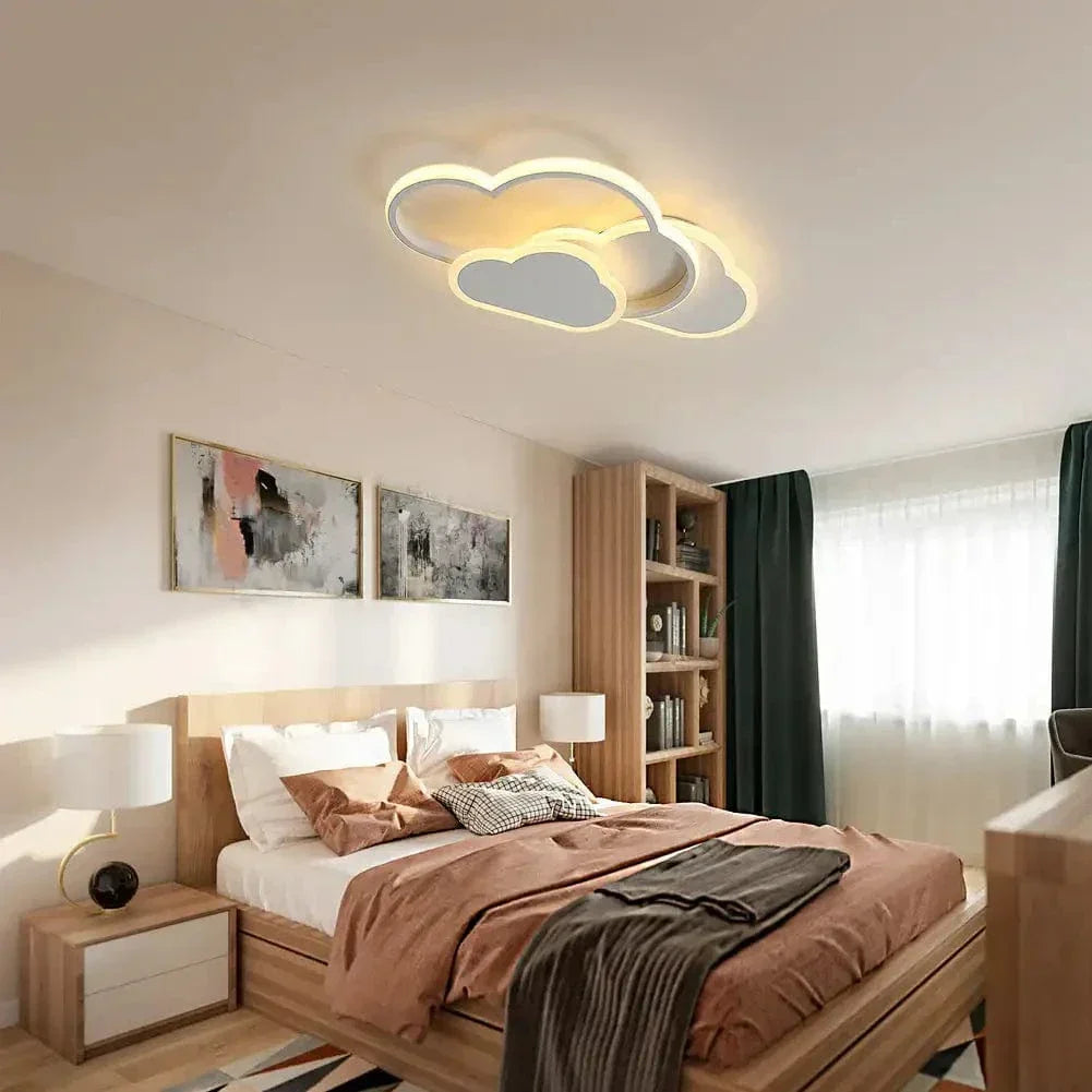 Ściemnialna Lampa Sufitowa LED – Moln Design – Regulowana Temperatura Kolorów - 32W - Pilot Zdalnego Sterowania - Idealna do Pokoju Dziecięcego