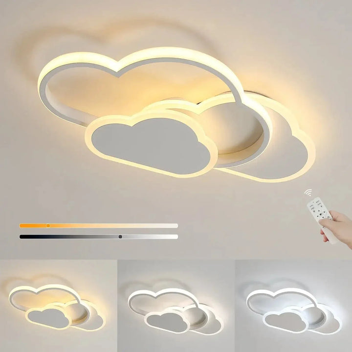 Ściemnialna Lampa Sufitowa LED – Moln Design – Regulowana Temperatura Kolorów - 32W - Pilot Zdalnego Sterowania - Idealna do Pokoju Dziecięcego