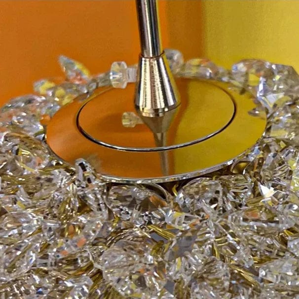 Elegancka Kryształowa Lampa Wisząca do Sypialni i Baru – Nowoczesny Okrągły Design z Regulowanym Kablem Zawieszenia