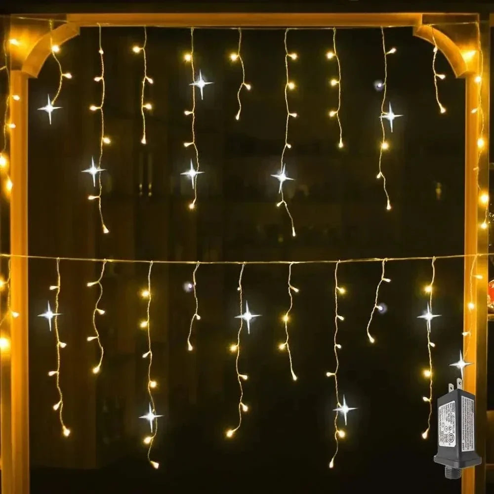Lodowe String LED Migoczące Efekt Światło