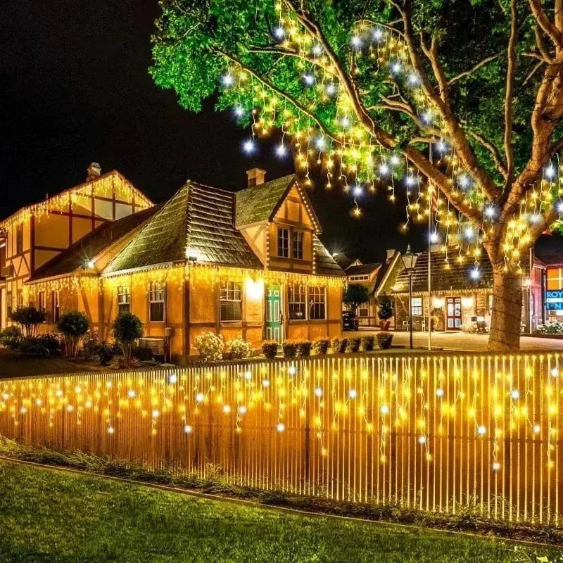 Lodowe String LED Migoczące Efekt Światło