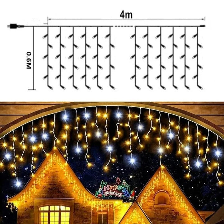 Lodowe String LED Migoczące Efekt Światło