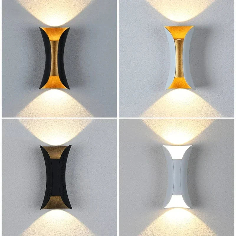 Nowoczesna Lampa Ścienna LED – Wodoodporna - Aluminium - Do Użytku Wewnętrznego/Zewnętrznego