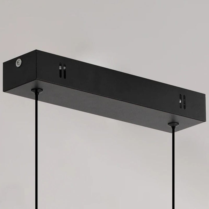 Nowoczesna czarna lampa sufitowa z regulowaną wysokością – minimalistyczny design - aluminium i silikon - idealna do kuchni i jadalni