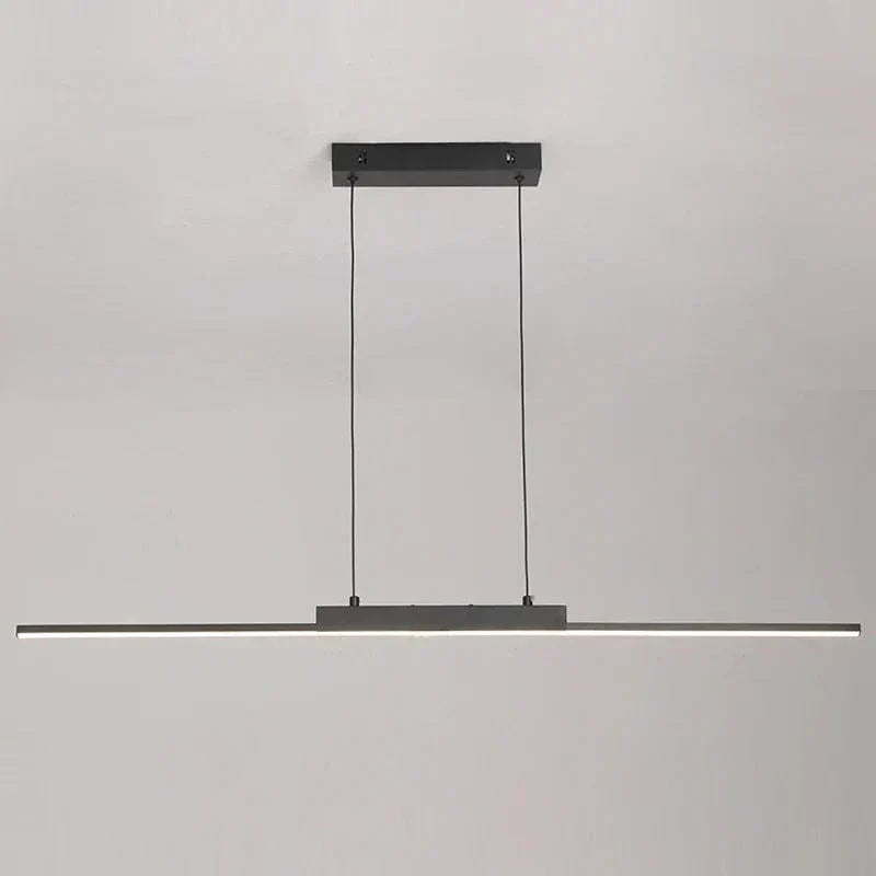 Nowoczesna czarna lampa sufitowa z regulowaną wysokością – minimalistyczny design - aluminium i silikon - idealna do kuchni i jadalni