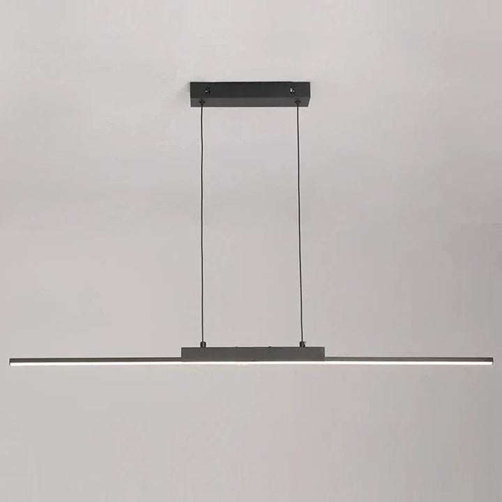 Nowoczesna czarna lampa sufitowa z regulowaną wysokością – minimalistyczny design - aluminium i silikon - idealna do kuchni i jadalni