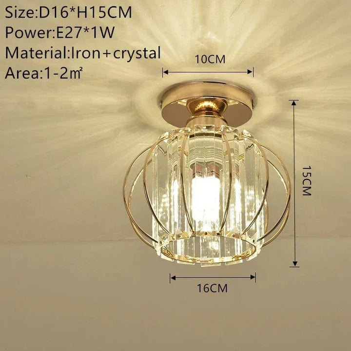 Nowoczesna Lampa Sufitowa - K9 Kryształ - Kompatybilna z LED - Elegancki Design - Do Użytku Wewnętrznego - Polerowane Wykończenie Chromowe