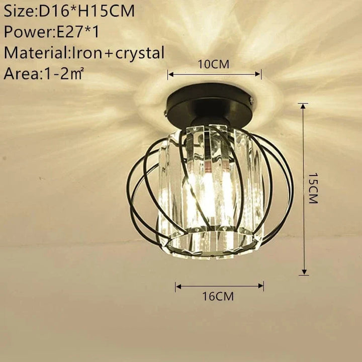 Nowoczesna Lampa Sufitowa - K9 Kryształ - Kompatybilna z LED - Elegancki Design - Do Użytku Wewnętrznego - Polerowane Wykończenie Chromowe