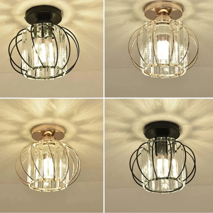 Nowoczesna Lampa Sufitowa - K9 Kryształ - Kompatybilna z LED - Elegancki Design - Do Użytku Wewnętrznego - Polerowane Wykończenie Chromowe