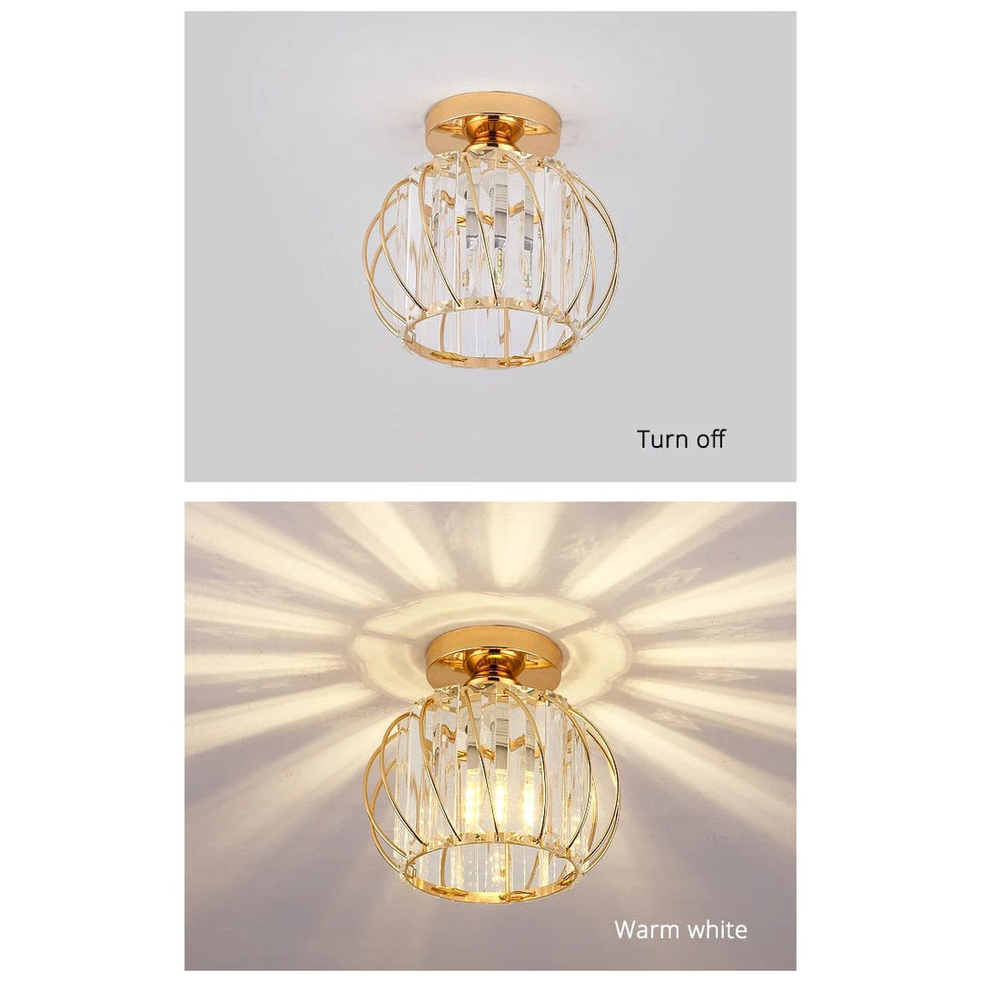 Nowoczesna Lampa Sufitowa - K9 Kryształ - Kompatybilna z LED - Elegancki Design - Do Użytku Wewnętrznego - Polerowane Wykończenie Chromowe