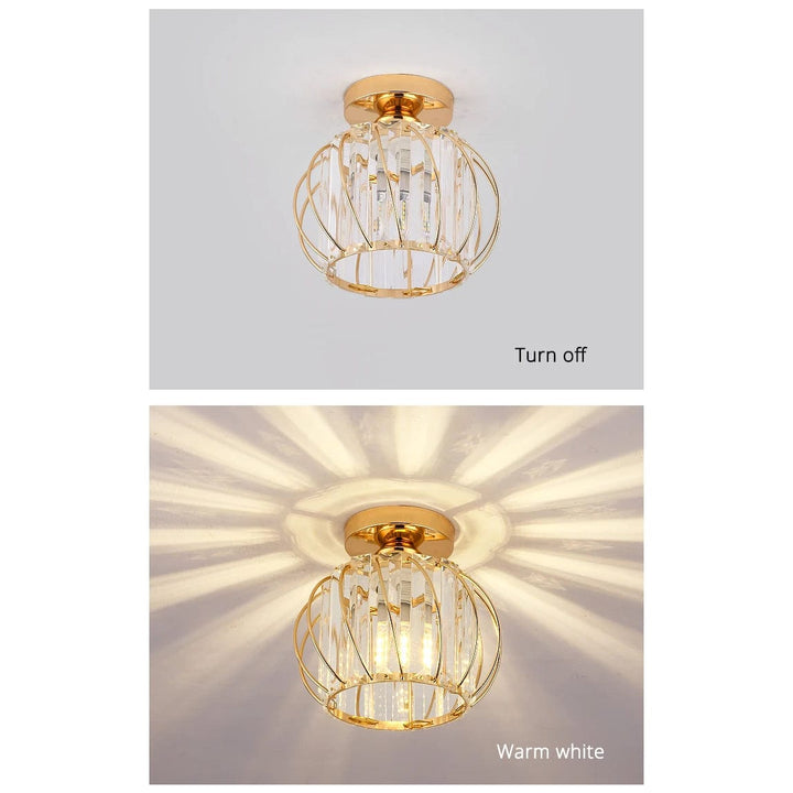 Nowoczesna Lampa Sufitowa - K9 Kryształ - Kompatybilna z LED - Elegancki Design - Do Użytku Wewnętrznego - Polerowane Wykończenie Chromowe