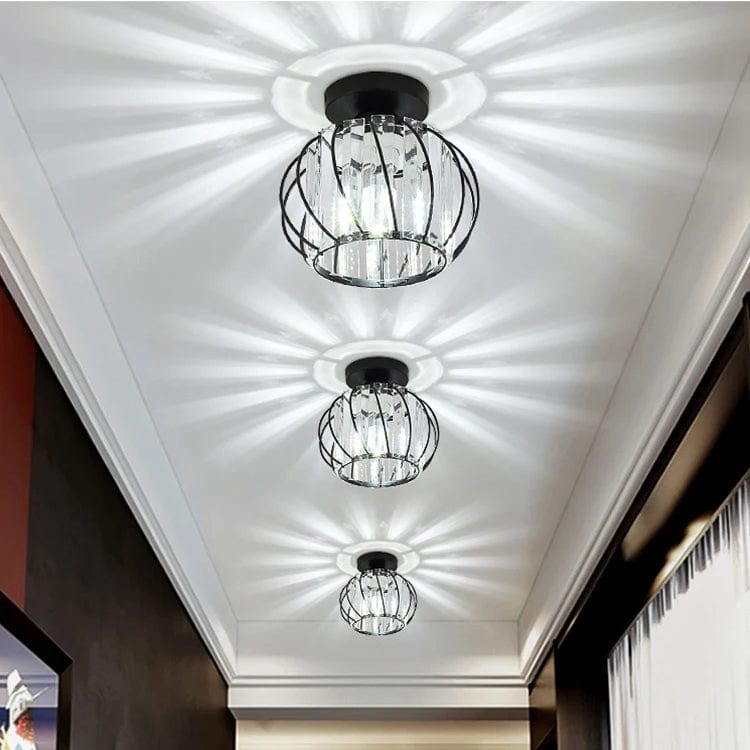 Nowoczesna Lampa Sufitowa - K9 Kryształ - Kompatybilna z LED - Elegancki Design - Do Użytku Wewnętrznego - Polerowane Wykończenie Chromowe