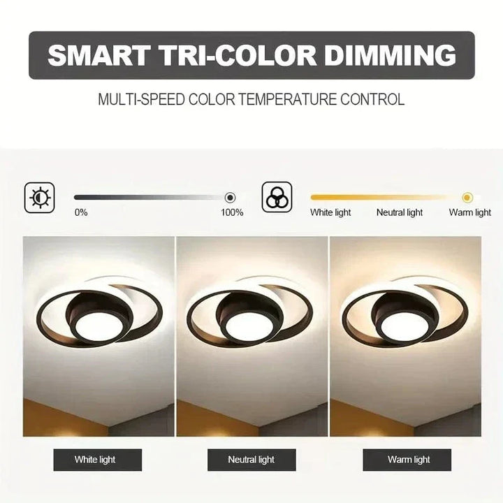 Nowoczesna Lampa LED sufitowa - Ściemniana - Energooszczędna - Trzy Temperatury Barwowe - Trwała Konstrukcja - Odpowiednia do Użytku Wewnętrznego
