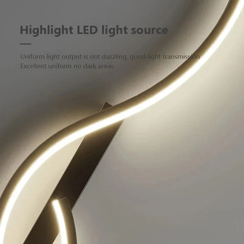 Nowoczesna minimalistyczna lampa ścienna LED – 24 cale długości w formie paska do wnętrz sypialni i salonu