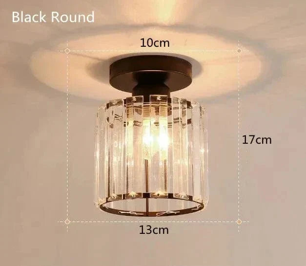 Nowoczesna Wisząca Lampa Sufitowa - Styl Retro - Podstawa E27 - Metal/Szkło - Wykończenie Czarny/Złoty - Idealna Do Wejścia/Kuchni