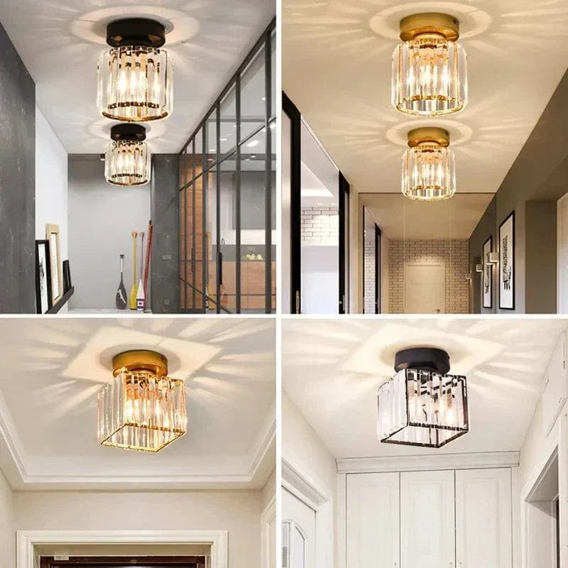 Nowoczesna Wisząca Lampa Sufitowa - Styl Retro - Podstawa E27 - Metal/Szkło - Wykończenie Czarny/Złoty - Idealna Do Wejścia/Kuchni
