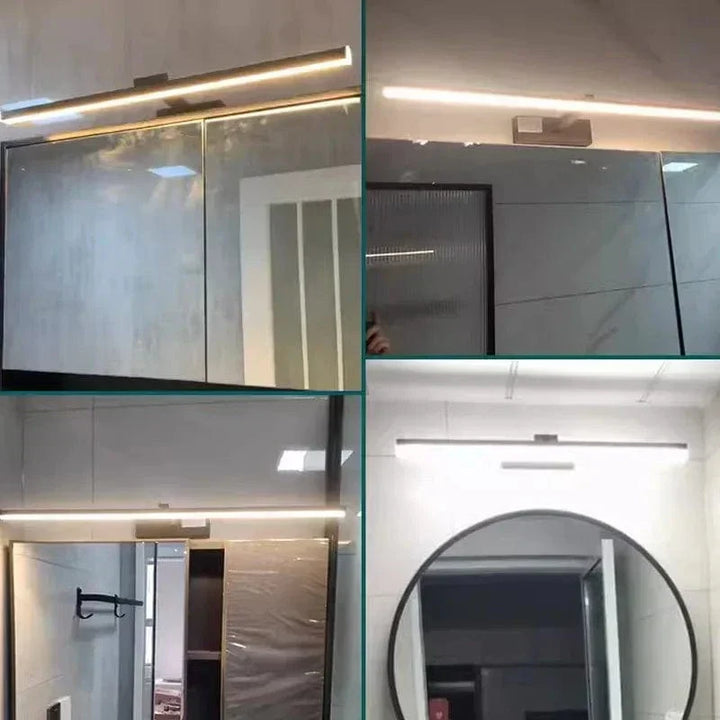 Nowoczesna Wodoodporna Lampa Ścienna LED do Łazienki - Płaska Lampa Ścienna w Białym i Czarnym