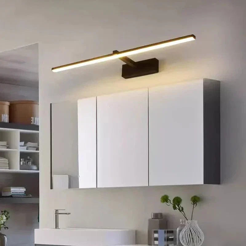 Nowoczesna Wodoodporna Lampa Ścienna LED do Łazienki - Płaska Lampa Ścienna w Białym i Czarnym