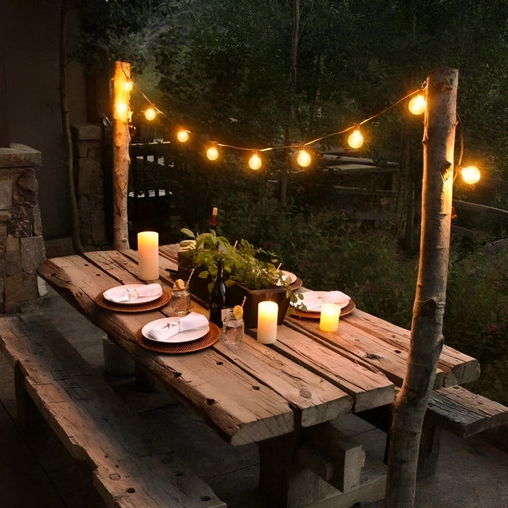FairyFlicker String Lights - Luksusowe oświetlenie tarasowe z wodoodporną ochroną