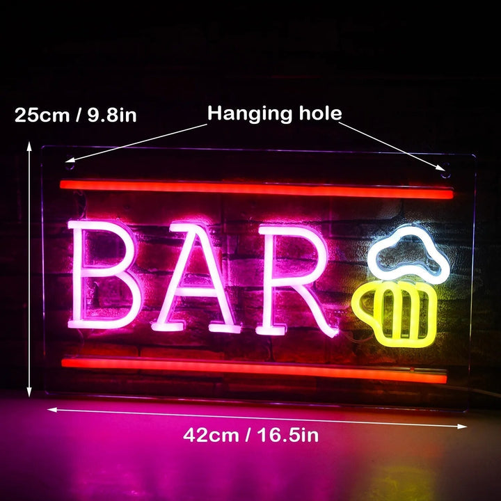 Koktajle i Piwo LED Neonowa Tablica – Żywa Dekoracja Barowa i Festiwalowa zasilana USB