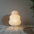 SabiGlow - Pożyczany Wabi Sabi Lampa Podłogowa z Papieru Ryżowego z Regulowanym Stojakiem