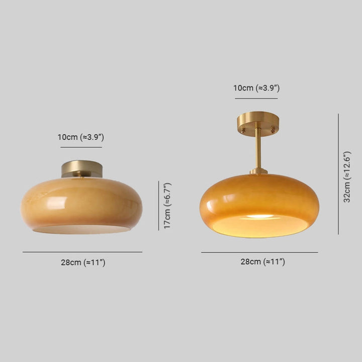 Lampa Wisząca Vintage Szklana
