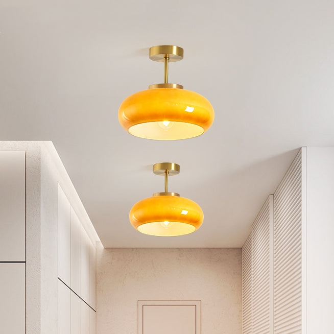 Lampa Wisząca Vintage Szklana