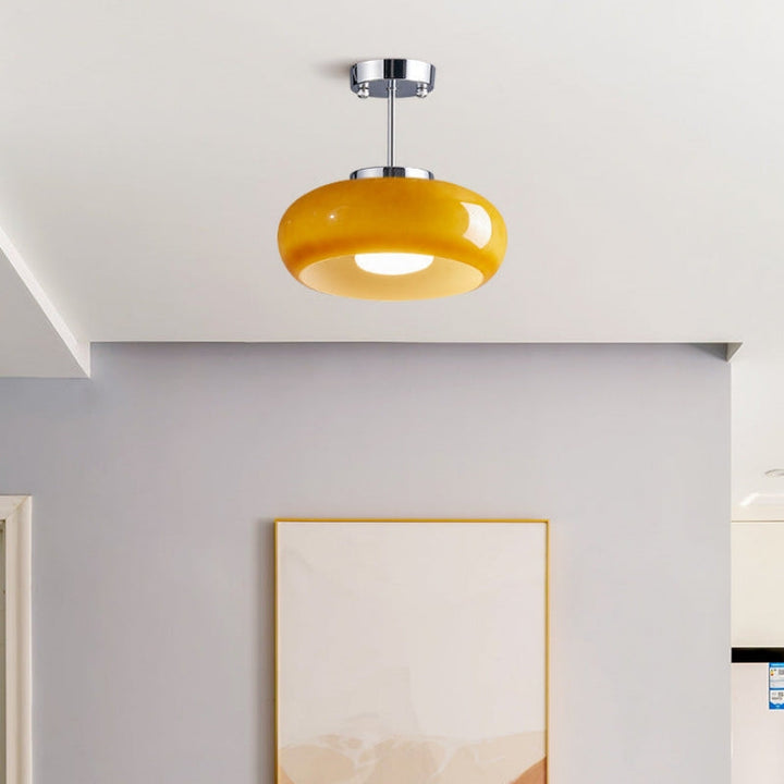Lampa Wisząca Vintage Szklana
