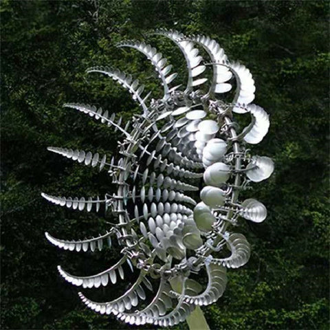 LuxRoyale Nowa Anty-Rdza Magiczna Metalowa Wiatrowskaz Kinetyczny