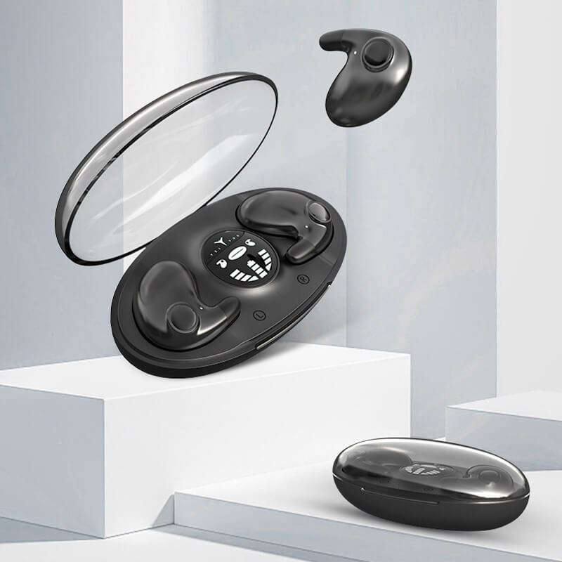Carvallo Niewidzialne Słuchawki do Snu Bezprzewodowe | Bluetooth 5.3 | Tłumienie Hałasu &amp; Wodoodporność IPX5 | 24h Czas Pracy Baterii
