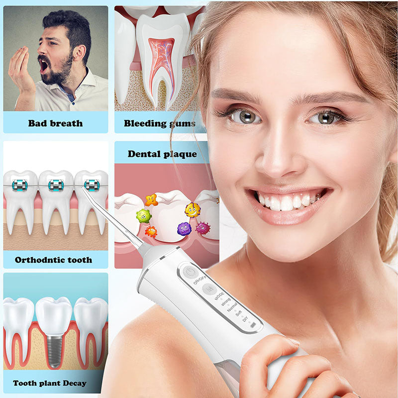 Bezprzewodowy Irrigator do Zębów – Przenośny Ładowany Oral Irrigator do Głębokiego Czyszczenia