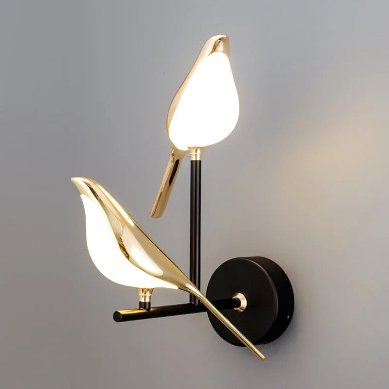 Lampa Ścienna LED Ptaki – Dekoracyjna Lampa Nocna do Wnętrz i na Zewnątrz